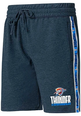 Concepts Sport Oklahoma City Thunder Mens Navy Blue Team Stipe Short Shorts