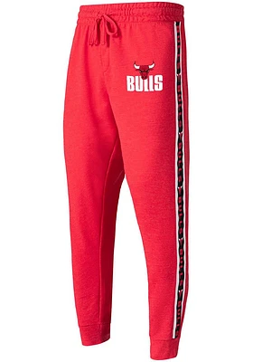 Chicago Bulls Mens Red Team Stripe Pant Fashion Sweatpants