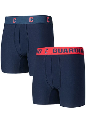 Cleveland Guardians Mens Navy Blue Breakthrough 2pk Boxer Brief Shorts