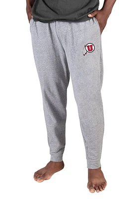 Concepts Sport Utah Utes Mens Grey Mainstream Cuffed Terry Sweatpants