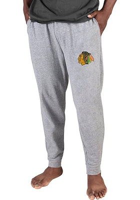 Concepts Sport Chicago Blackhawks Mens Grey Mainstream Cuffed Terry Sweatpants