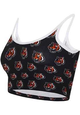 Cincinnati Bengals Womens Black Logos Gauge Tank Top