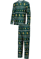 Baylor Bears Mens Green Flurry Matching Set Sleep Pants