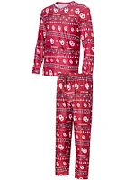 Oklahoma Sooners Mens Crimson Flurry Matching Set Sleep Pants