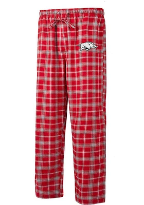 Concepts Sport Arkansas Razorbacks Mens Crimson Ledger Plaid Sleep Pants