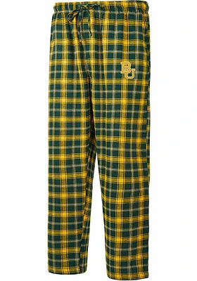 Baylor Bears Mens Green Ledger Plaid Sleep Pants