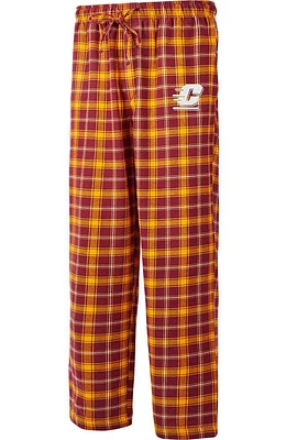 Central Michigan Chippewas Mens Maroon Ledger Plaid Sleep Pants