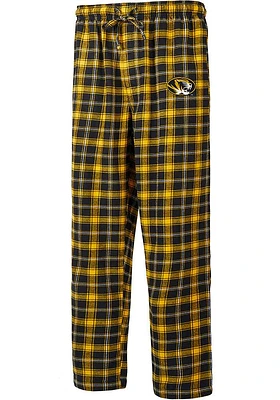 Missouri Tigers Mens Black Ledger Plaid Sleep Pants