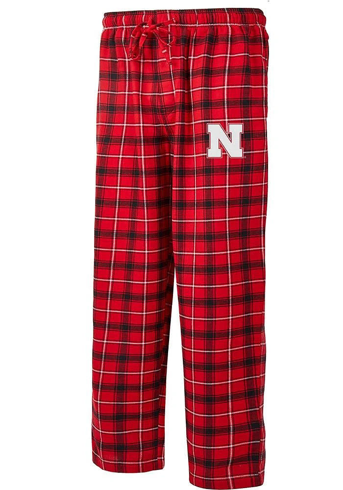 Nebraska Cornhuskers Mens Red Ledger Plaid Sleep Pants