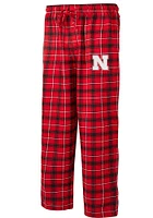 Nebraska Cornhuskers Mens Red Ledger Plaid Sleep Pants