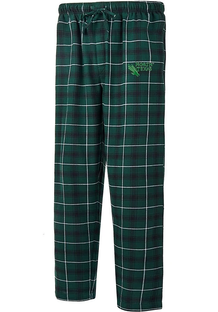 North Texas Mean Green Mens Ledger Plaid Sleep Pants