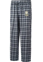 Notre Dame Fighting Irish Mens Charcoal Ledger Plaid Sleep Pants