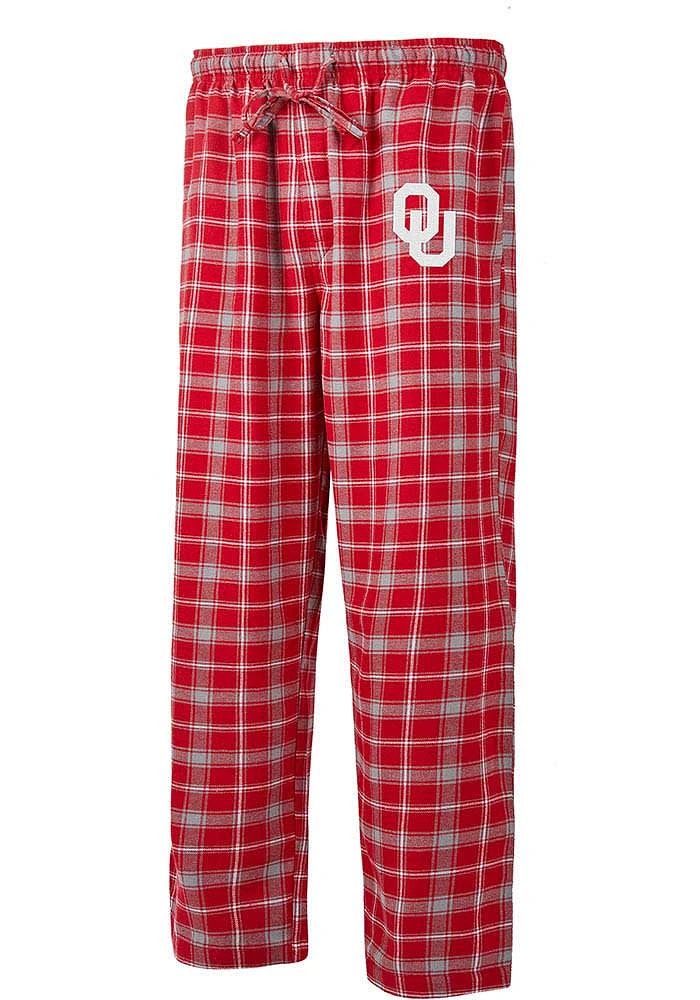 Concepts Sport Oklahoma Sooners Mens Crimson Ledger Plaid Sleep Pants