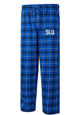 Saint Louis Billikens Mens Blue Ledger Plaid Sleep Pants