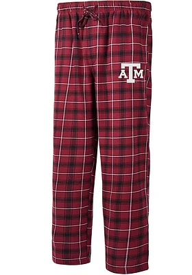 Texas A&M Aggies Mens Maroon Ledger Plaid Sleep Pants