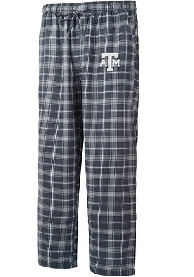 Texas A&M Aggies Mens Charcoal Ledger Plaid Sleep Pants