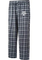 Texas A&M Aggies Mens Charcoal Ledger Plaid Sleep Pants