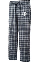 Texas A&M Aggies Mens Charcoal Ledger Plaid Sleep Pants