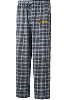 Western Michigan Broncos Mens Charcoal Ledger Plaid Sleep Pants