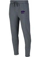 K-State Wildcats Mens Charcoal Powerplay Sweatpants
