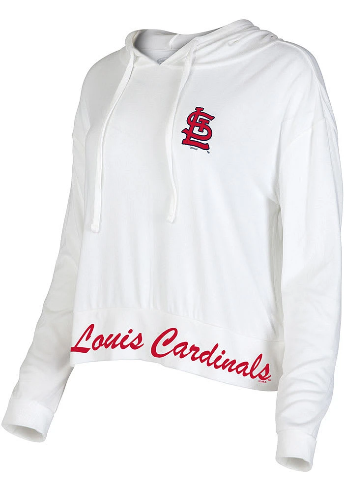 St Louis Cardinals Womens White Accord Hooded Sweatshirt