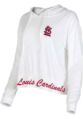 St Louis Cardinals Womens White Accord Hooded Sweatshirt