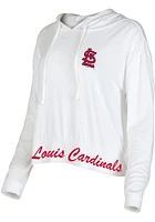 St Louis Cardinals Womens White Accord Hooded Sweatshirt
