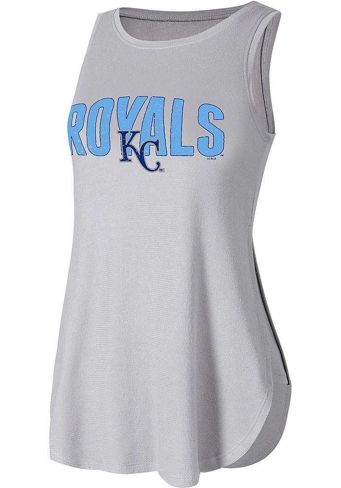 Kansas City Royals Womens Grey Sunray Tank Top