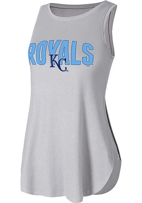 Kansas City Royals Womens Grey Sunray Tank Top