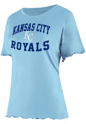 Kansas City Royals Womens Light Blue Flowy Short Sleeve T-Shirt