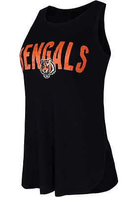 Cincinnati Bengals Womens Black Sunray Tank Top