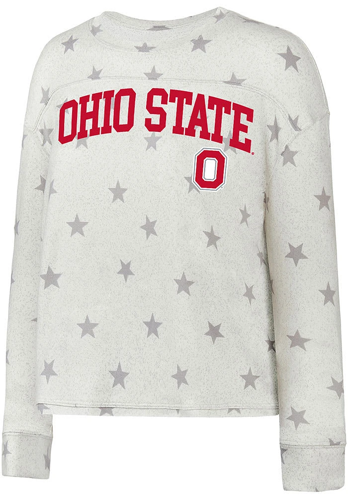 Ohio State Buckeyes Womens Grey Agenda Crew Sweatshirt