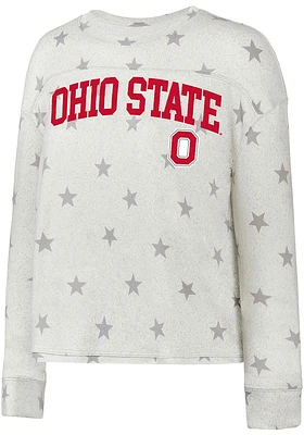Ohio State Buckeyes Womens Grey Agenda Crew Sweatshirt