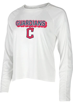 Concepts Sport Cleveland Guardians Womens White Gable Loungewear Sleep Shirt