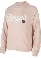 Cincinnati Bengals Womens Tan Cumulus Crew Sweatshirt