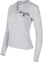 Cincinnati Bengals Womens Grey Sienna LS Tee