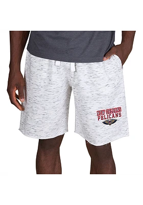 Concepts Sport New Orleans Pelicans Mens White Alley Fleece Shorts