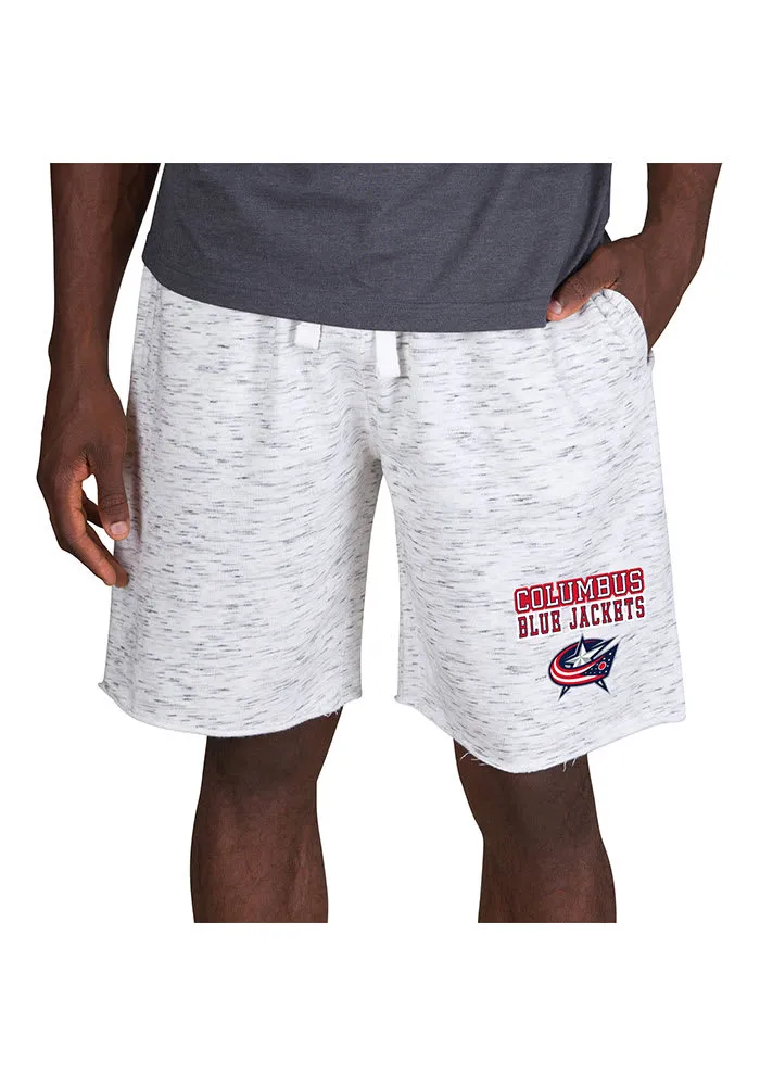 Concepts Sport Columbus Blue Jackets Mens White Alley Fleece Shorts