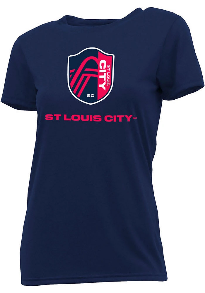 Concepts Sport St Louis City SC Womens Navy Blue Marathon Short Sleeve T-Shirt