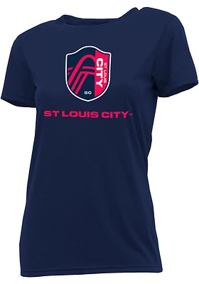 Concepts Sport St Louis City SC Womens Navy Blue Marathon Short Sleeve T-Shirt