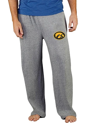 Mens Iowa Hawkeyes Grey Concepts Sport Mainstream Terry Sweatpants