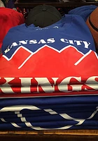 Mitchell and Ness Kansas City Kings Blue Traditional Graphic Short Sleeve Fashion T Shirt