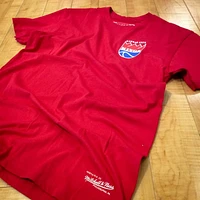 Mitchell and Ness Kansas City Kings Red Traditional Logo Short Sleeve Fashion T Shirt