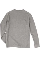 Mitchell and Ness Kansas City Kings Grey Slub Long Sleeve Fashion T Shirt