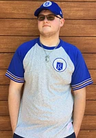 Mitchell and Ness Kansas City Royals Grey Team Captain Short Sleeve Fashion T Shirt