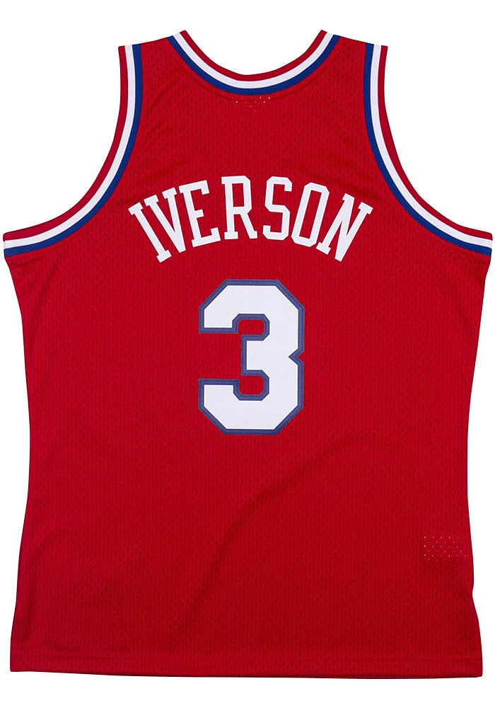 Allen Iverson Philadelphia 76ers Mitchell and Ness 02-03 Throwback Swingman Jersey