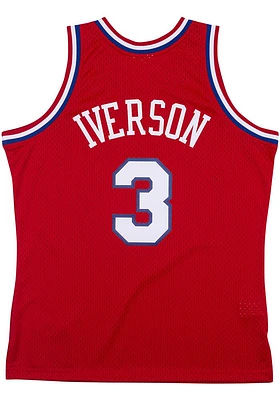 Allen Iverson Philadelphia 76ers Mitchell and Ness 02-03 Throwback Swingman Jersey