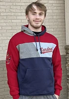 Mitchell and Ness St Louis Cardinals Mens Navy Blue Color Blocked Hood Fashion