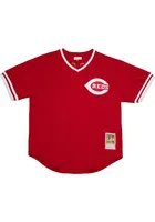 Johnny Bench Cincinnati Reds Mitchell and Ness 1983 Authentic Batting Practice Cooperstown Jerse..