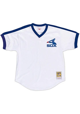 Carlton Fisk Chicago White Sox Mitchell and Ness 1981 Authentic Batting Practice Cooperstown Jerse..